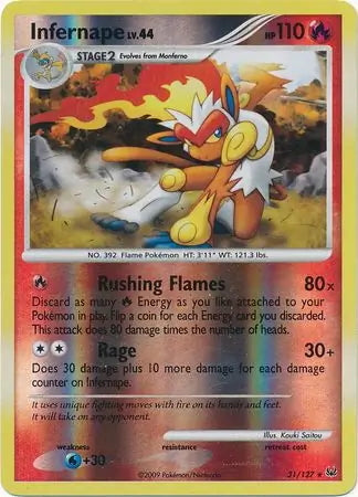 Platinum Infernape #31/127 reverse holo